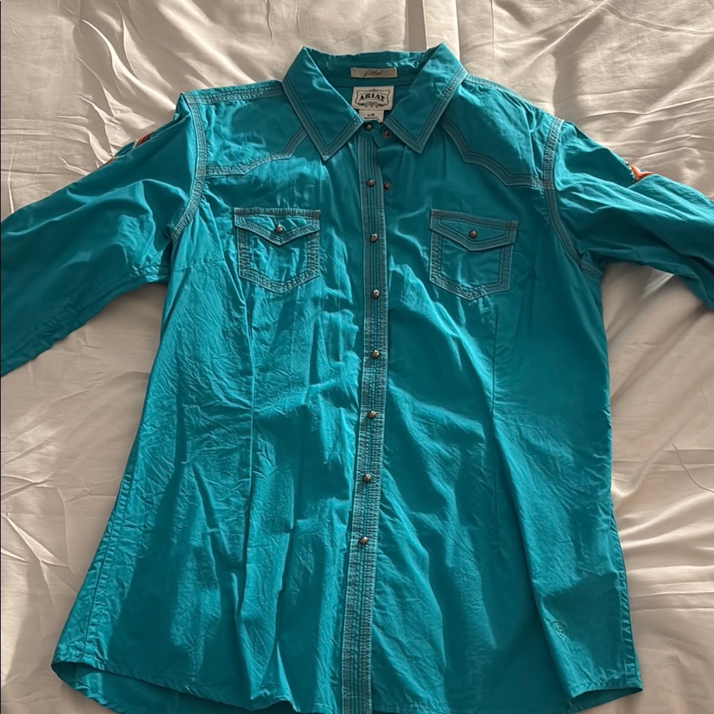 Ariat Turquoise Western Shirt